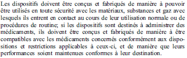 Exigences essentielles - 7-3 - Compatibilité matériaux