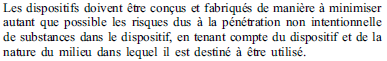 Exigences essentielles - 7-6 - Pénétration substances