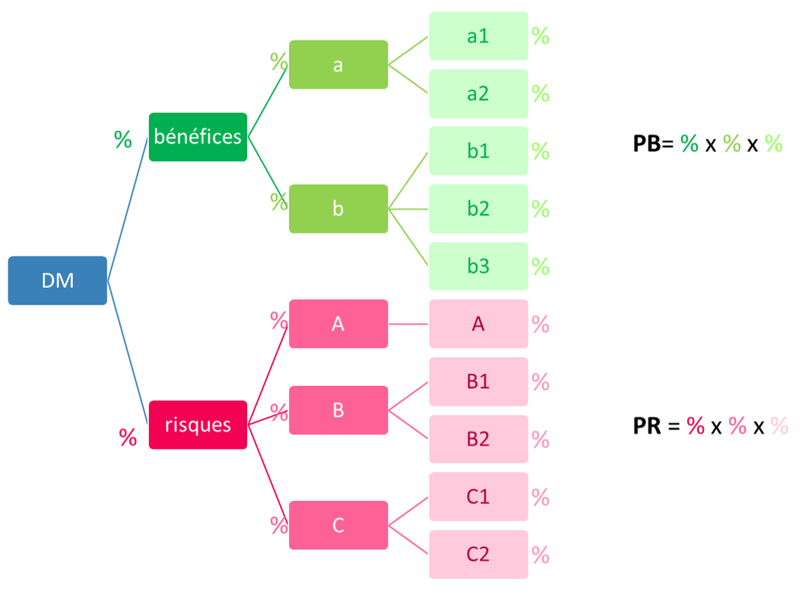 représentation du bénéfice / risque par ARBRE