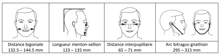 dimensions masque barrière