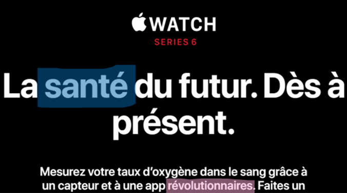 apple watch 6 : oxymètre pour la santé