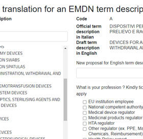 translation for an EMDN term