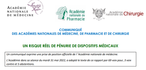 pénurie de dispositifs médicaux