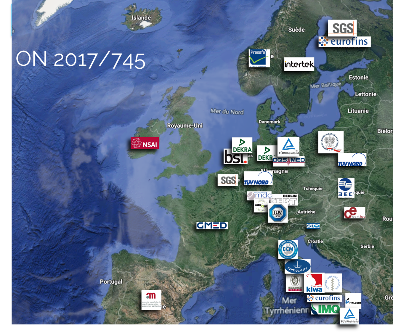 organismes notifiés en europe