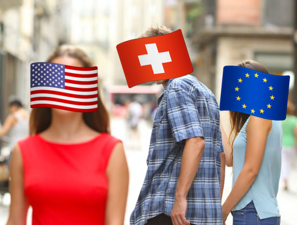 DM : point de vue Suisse sur les USA et l'UE